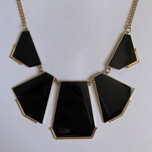 Black Abstract Statement Necklace